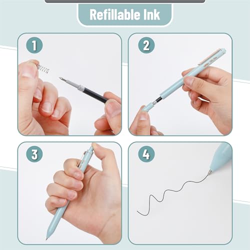 Bolígrafos de gel retráctiles Mr. Pen 5 unidades tinta negra miniatura 5
