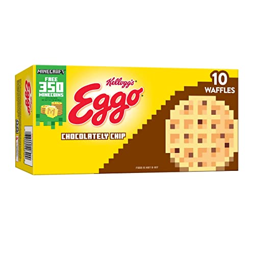 Eggo Frozen Waffles, Frozen Breakfast, Resealable, Chocolatey Chip, 12.3Oz Box (10 Waffles) #TOP8
