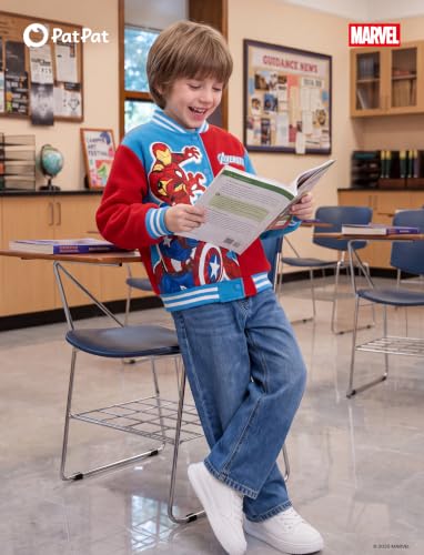 Image of Disney Marvel Bomber Jacket Spider Man Toy Story Cars Varsity Cardigan2-13Y | Officially Licensed Snap Button Coat,Fall Star Wars Graphic Cloth Top,Hulk Venom Stitch Mickey Lightning Mcqueen Kids Apparel