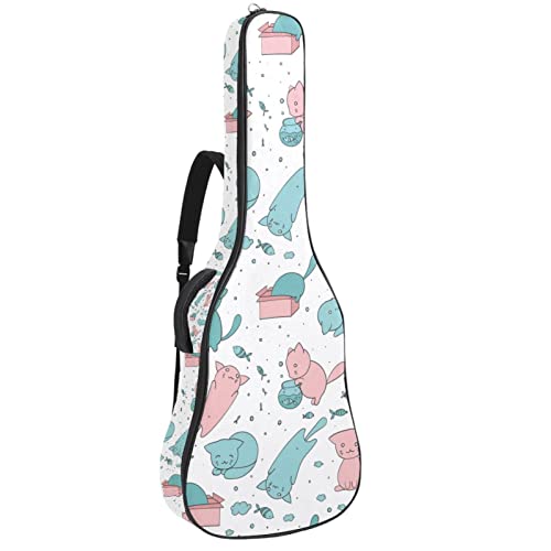 Sac à dos pour guitare acoustique imperméable et rembourré étui de protection noir