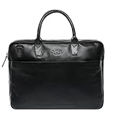 SID & VAIN große Laptoptasche schmal echt Leder - 15.4 Zoll Laptop...