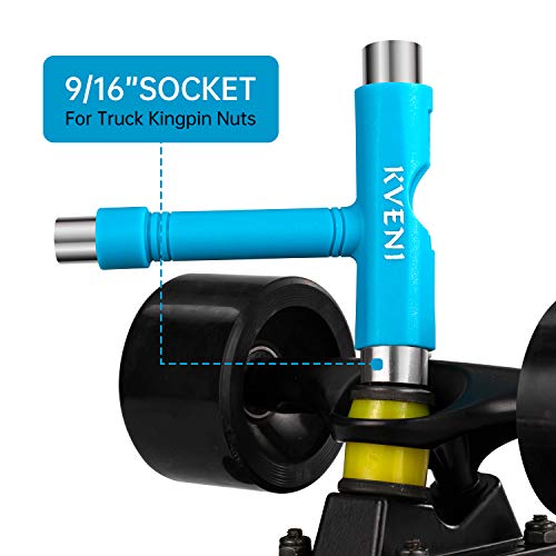 Skate Tool All-In-One, Multi-Function Portable Skateboard T Tools Accessory - With T-Type Allen Key And L-Type Phillips Head Wrench Screwdriver #TOP3