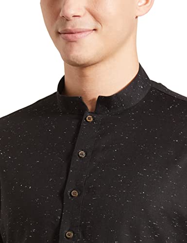 Image of Manthan Men's Cotton Full Sleeves Kurta, Mandarin Collar Ethnic Knee Length Kurta