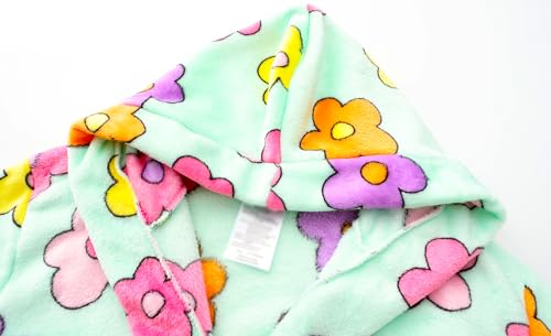 Image of Kids Hooded Bathrobe Girls Soft Plush Hooded Flannel Pajamas Sleepwear Boys Spa Robe