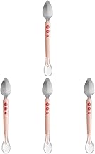 LIFKOME 4 Pçs Raspador De Frutas Colheres Da Criança Colheres De Alimentação Colheres De Silicone Para Bebê Colher De Comida Para Bebê Dispensador Colher De Comida De Cabeça Dupla Colher