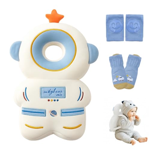 Baby Head Protector Backpack with a Pair of Non Slip Socks and Kn...