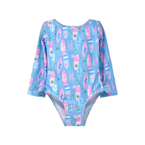 Image of Flap Happy Baby Girls' UPF 50+ Charlie L /S Rash Guard Swimsuit