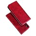 Produktbild Radoo iPhone XS Max Hülle, Premium PU Leder Handyhülle Klappetui Flip Cover Tasche Etui Brieftasche Lederbrieftasche Schutzhülle für Apple iPhone XS Max 6,5" (Rot)