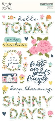 Simple Stories Fresh Air Foam Stickers-40/Pkg