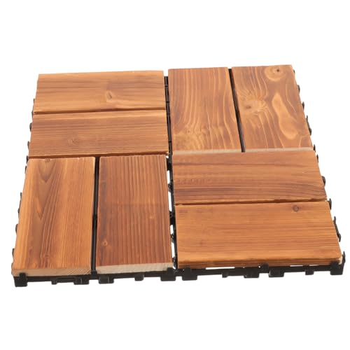 Dalles de terrasse emboîtables contre le sol de balcon gris