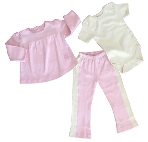 Ecobaby Organics Organic Cotton Fairy Swing Top, Yoga Pant and Bodysuit 6-12 Month