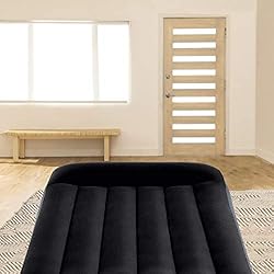 Colchón Individual Duro Intex 64141 Colchón individual Dura Beam Pillow Rest con tecnología Fiber Tech, sin bomba eléctrica, 99 x 191 x 25 cm, negro California King