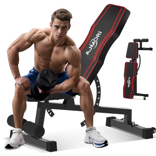 Ajmori 1200LB Weight Bench,Workout Bench For Home Gym,Multi-Angle...