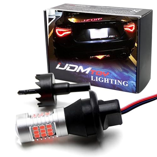 iJDMTOY Full LED Rear Fog Light Retrofit DIY Kit Compatible with Scion FR-S tC Subaru BRZ Toyota 86 Nissan 370Z Juke and More (Rear Fog Light + Brake Light Modes)