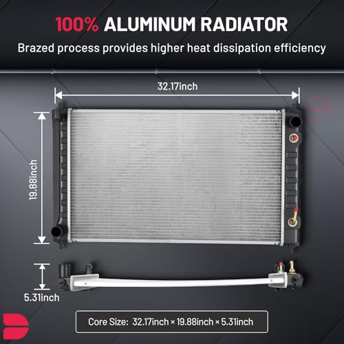 Image of BDFHYK CU2988 Aluminum Radiator for Compatible with Nissan Altima 2007-2018,Maxima 2009-2019 Full Aluminum Engine Coolant Radiator 2.5L 3.5L L4 V6 Replace 8012988, 21460ZN50A
