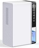 Dehumidifiers for Home Damp 2800ML Quite Dehumidifiers for Bedroom, Portable Bathroom Dehumidifier, 24H Timer, Automatic Shutoff, 7 Colorful LED, Small Dehumidifier for Drying Clothes（1150ML/24H）