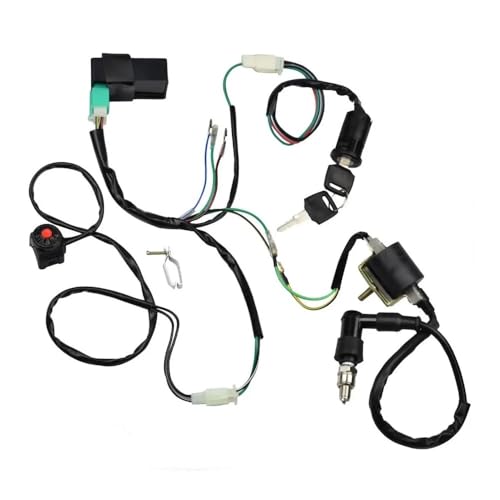 配線ハーネス イグニッションコイル CDI ボックス スパークプラグ 50cc 70cc 90cc 110cc 125cc 140cc フットスタート 水平エンジン用