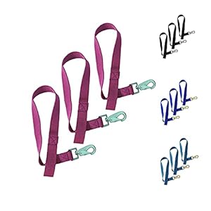 Majestic Ally Pack of 3 Horse Bucket Strap Hangers – Practical and Easy Design for Indoor or Outdoor Use -Set of 3,-1″x22″(Hot Pink)