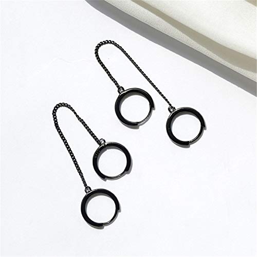 Unique Small Silver Chain Handcuff Hoop Earrings Double Piercing Dangle Drop Cartilage Earrings Chic Chain Huggie Hoop Earrings for Men Women Statement Jewelry Gifts4