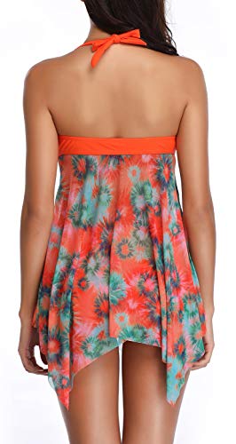 Temptme Women Swimsuit Two Piece Tankini Swimdress