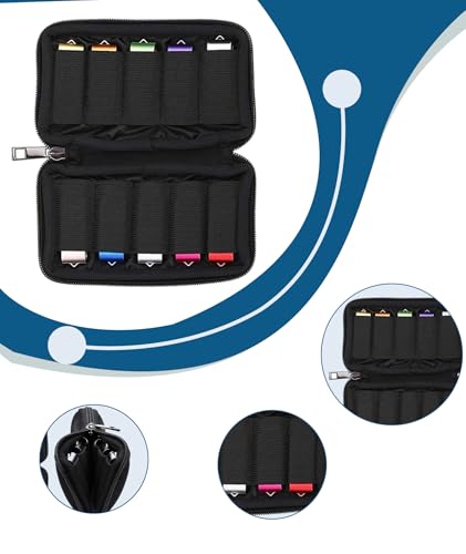 Image of Pendrive Case, 10 Slot USB Flash Drive Organizer, Compact Pendrive Holder for Tech Professionals, Students, Travelers, Black