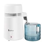 Bonnlo 4L Water Distiller, Countertop Liquid Purifying Appliance w/BPA-Free Container, All Stainless Steel Interior, Megahome Machine Purifier Filter for Home Use, 750W 220V, White