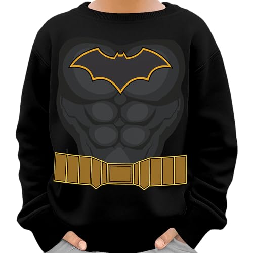 Isaac Morris Limited Batman Cosplay Costume Boys Pullover Hoodie for Kids and Toddlers (X-Large, Black)