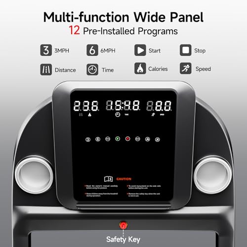 Image of RHYTHM FUN 8.0 MPH Treadmills for Home, Running Walking Pad Treadmill with Incline up to 8%, Foldable Treadmill with Handle Bar, Low Noise Walking Pad for 300 lbs
