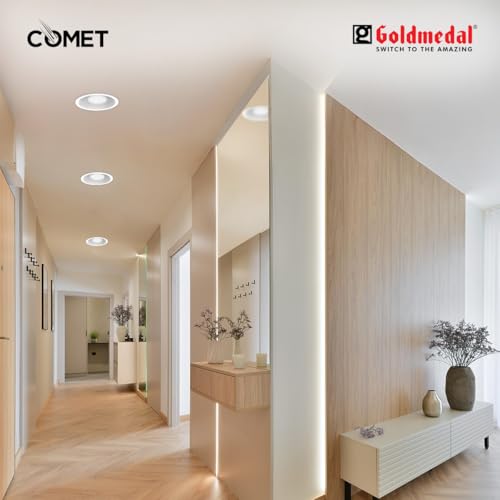 Image of Goldmedal Comet 7W LED COB Round Spotlight|Recessed Celing Light for Home,Office,Restaurant & Shop |Surge Protection up to 2.5kV | Warm White (3000K)
