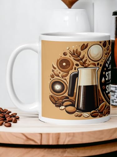Image of Better Gift Flowers Brew Your Coffee Mug, Round Shaped Multicolor Themed Coffee Mugs, Mug for Gifting, Gifting Items for Family, Friends & Closed Ones