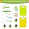 Chanking 13 Pieces Kids Safe Knife Set for Real Cooking Child-Friendly Plastic Chef Tools Montessori Kitchen Toys for Toddlers with Bright Colors Gifts for Boys and Girls #1