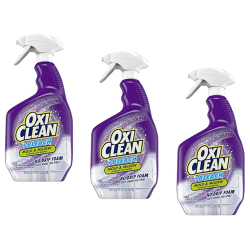 OxiClean plus Bleach No Drip Foam Mold & Mildew Bathroom Stain Remover 30 oz. Pack of 3