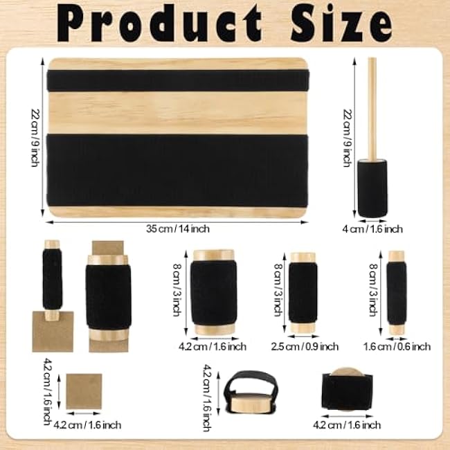 Hand Exercise Board with Hook and Loop Fasteners Hand Therapy Tool Equipment 14'' x 9'' Hook and Loop Exercise Board Solid Wood Base with Wood Tools for Improving and Finger Strength