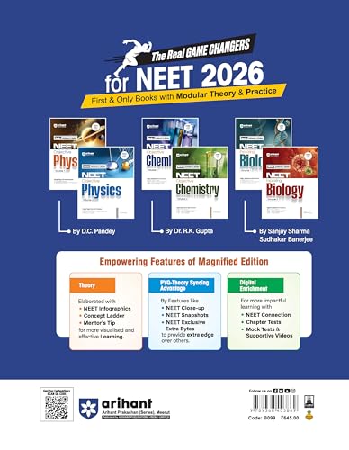 Image of Arihant NEET Objective Chemistry Volume 1 | NEET Practice Set | With Modular Theory & Exercise MCQ Practice with PYQs, NEET Infographics & Theory Connect Tools | For Exam 2025-26