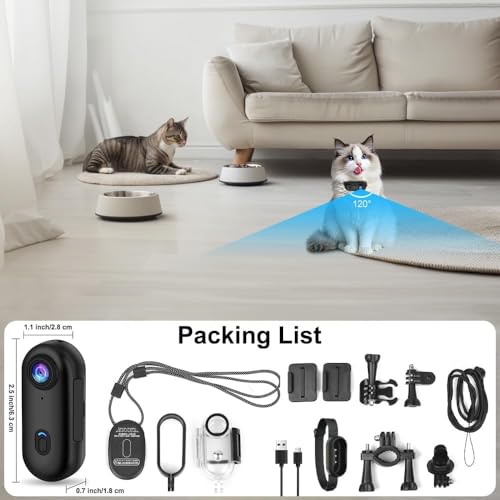 OBEST Action Camera 4K 360° Motorcycle Helmet Cam, Mini Bodycam POV Cam, Magnetic Saw Vlog Camera, Underwater 30m Waterproof WiFi Action Camera 120°Wide Angle, Motorbike Camera (BLACK) - Image 4