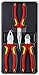 Price comparison product image KNIPEX Electro Set, 3 Parts, 160 to 200 mm, VDE, Equipment for on the Move, Pliers Set, Tool Set, 00 20 12