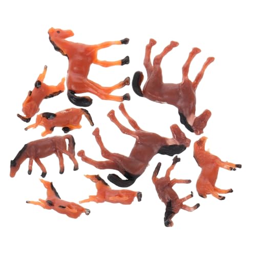ifundom 10stücke Mini Pferde Figuren Spielzeugpferde Pferdefiguren Simulationspferdefigur Dekoration Tiermodell Heimdekor Schreibtischschmuck Foto Requisite