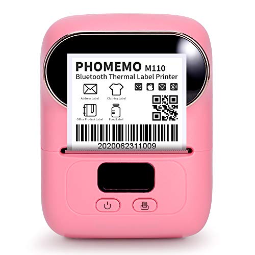 Preisvergleich Produktbild Goknu M110 Bluetooth Tragbarer Etikettendrucker Etikettiermaschine Barcodedrucker Beschriftungsgerät für Selbstklebende Etiketten Aufkleber Kompatibel für iOS and Android Smartphone Etikettiergerät