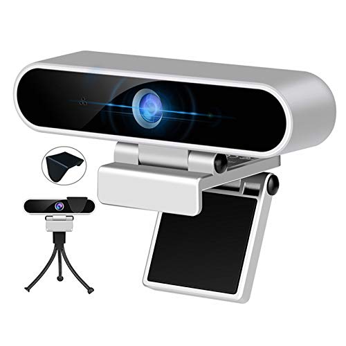 Webcam with Microphone 1080p HD USB Camera 30fps Streaming Webcam with Tripod and Privacy Cover,Plug and Play for Desktop/Laptop/Mac,Video Conferencing/Calling/Gaming and Skype/YouTube/Zoom etc.