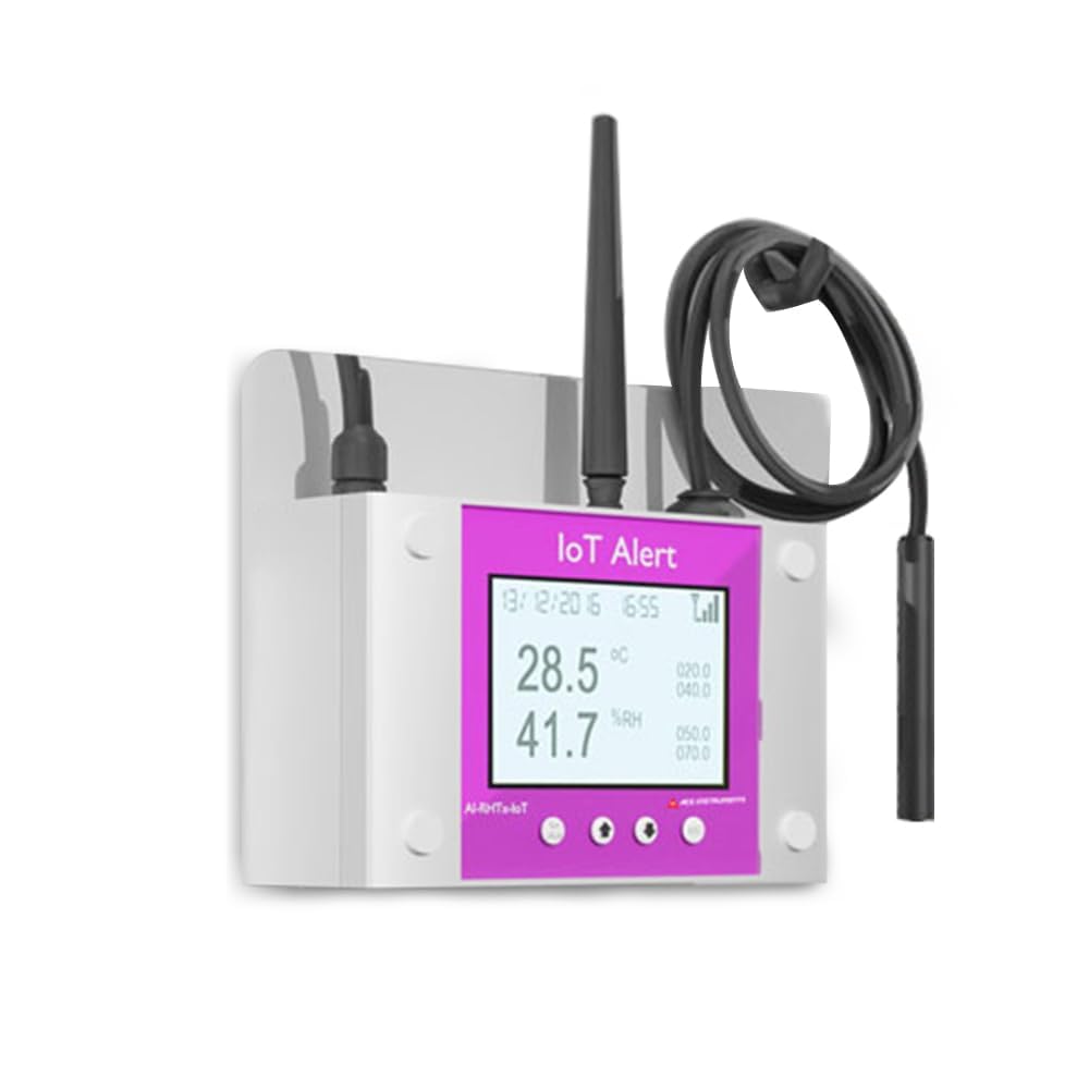 Server Rooms Temperature Monitor (SMS + Email + Cloud Hosting) for Data Centres, Seed Storages, Warehouse, Greenhouse, Pharmaceuticals Alongwith Factory Calibration Certificate Model: TAM1-IoT