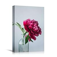 Canvas Wall Art Pink Flower Portraiture Colorful Floral Multicolor Photography Portrait Romantics - 12x18 inches