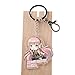 Produktbild CAR-TOBBY Hatsune Miku Keychain Netter doppelseitiger Schnee Miku Acrylschlüsselanhänger-Anhänger Anime-Zusatz-Karikatur-Schlüsselring(H03)