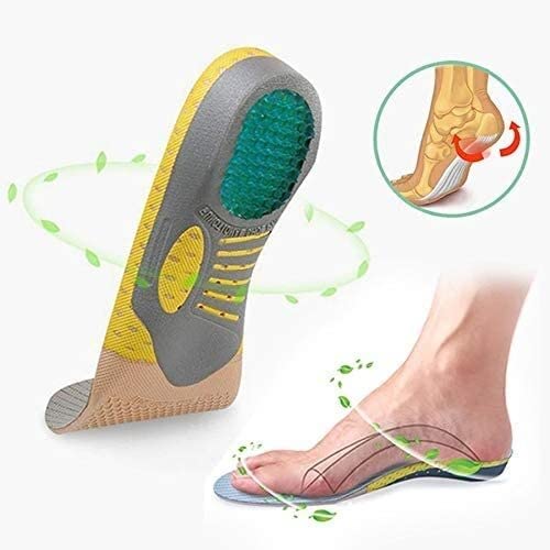 EDDGE Solette Ortopediche Plantari Piede Piatto Salute Suola Pad for Scarpe Inserto Arch Support Pad for fascite Plantare Piedi Solette for la Cura (Size : L)
