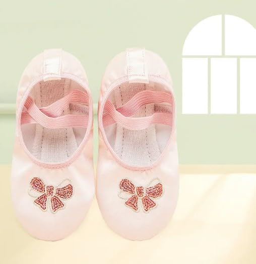 Girl's Ballet Shoes Canvas Dance Slippers Split Sole Kids2