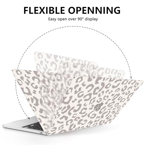 Image of AKIT for MacBook Air 15 inch Case M5 M4 M3 M2 Chip 2026-2023, Leopard Grey