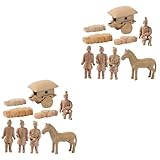 Miniatura de bonsái: estatuas de guerreros de terracota, escultura de guerreros de terracota de la dinastía qin de china, exhibición en el hogar, exhibición de mesa, estatuilla de guerreros de terracota de recuerdo, estatuas de guerreros de terracota vintage, esculturas de escritorio.