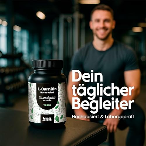 L-Carnitine Capsules Hooggedoseerd 3196mg - 180 Capsules - Complex van L-Carnitine-Tartraat, Acetyl - Vegan uit Duitsland, Laborgecontroleerd - Verpakking kan variëren - Afbeelding 3