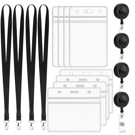 4 Sets Portatarjetas Colgante con Lanyard y Enrollable – Porta Tarjetas Identificación Transparente Impermeable para DNI, Tarjetas de Transporte, Oficina y Escuela | Ya disponible en tu tienda friki favorita! En mundofriki.es! 4 Sets Portatarjetas Colgante con Lanyard y Enrollable – Porta Tarjetas Identificación Transparente Impermeable para DNI, Tarjetas de Transporte, Oficina y Escuela | Ya disponible en tu tienda friki favorita! En mundofriki.es!