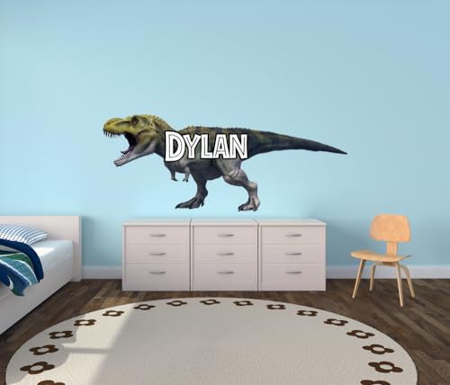 Vinilo decorativo de pared T-Rex personalizado para niños miniatura 2