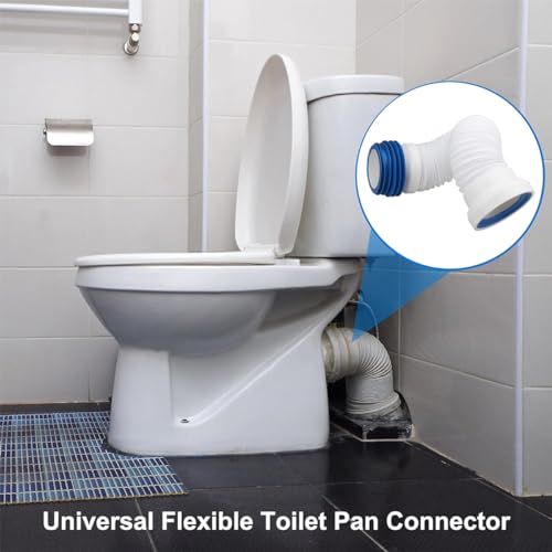 Toilettenschüssel-Anschluss, Flexibler Toilettenschüssel-Anschluss Mit 280–650 mm, Universeller Toiletten-Abflussrohr-Anschluss, Geruchsdichter Waschbecken-Abfallsiphon, Austauschbarer Abflussschlauch